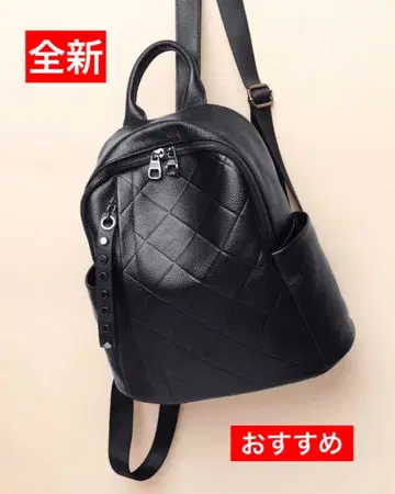 여성용 백팩 블랙 가죽 느낌 대용량 출퇴근 통학 백 미사용 새상품