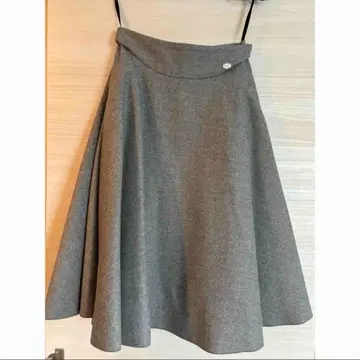 foxey 플레어 스커트 그레이 38 울 스커트 foxey