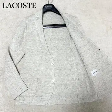 새상품급 라코스테 리브 니트 테일러드 자켓 최근 모델 언라이닝 자켓