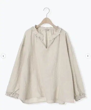 사만사 모스모스 타치카와 한정판*린넨 프릴 칼라 블라우스