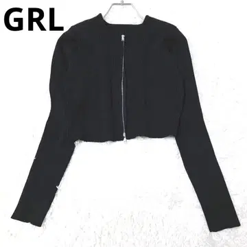 그레일 가디건 겉옷 숏 기장 캐주얼 리브 집업