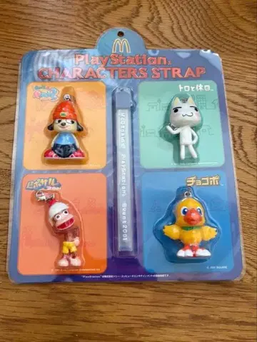 [미사용] 맥도날드 PlayStation 캐릭터 스트랩 4개 세트