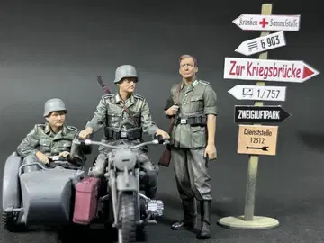 독일군용 사이드카 KS600 페인팅 완료품 타미야 1/35