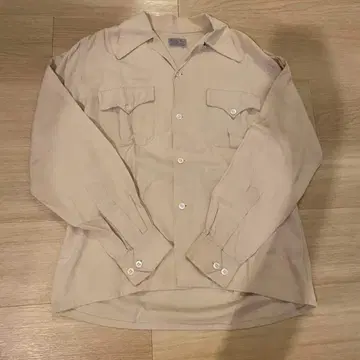 50s 레이온 개버딘 셔츠 빈티지 개버딘 로카빌리 오픈 카라 셔츠