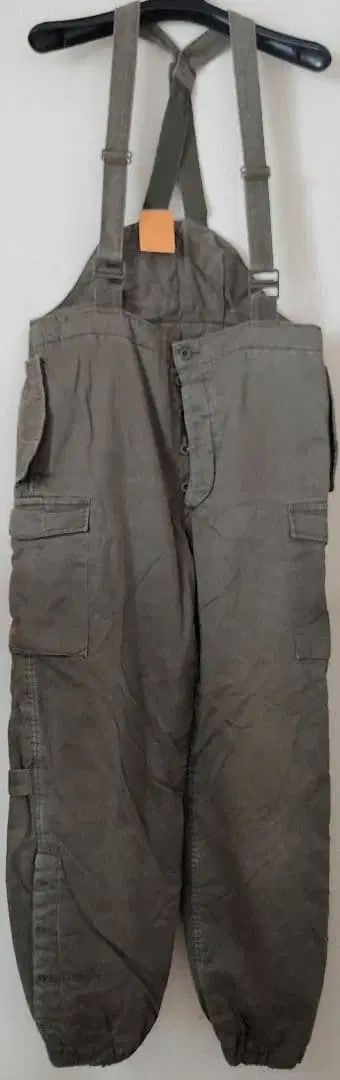 미군 방출 빈티지 올리브 그린 서스펜더 포함 오버롤