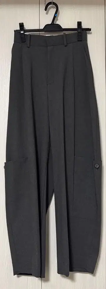 studios 그레이 와이드 팬츠 사이드 포켓 포함