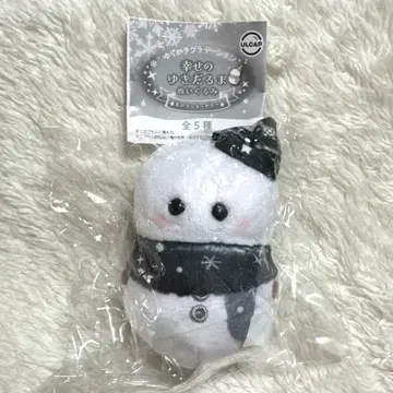 행복의 눈사람 봉제 인형 어른 블랙 메구로 렌 SnowMan
