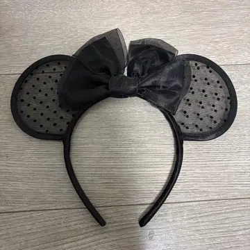 블랙 레이스 미니 머리띠