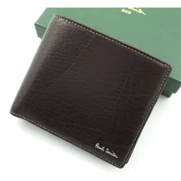 선물용 새상품 박스 포함 폴스미스 접이식 지갑 실버 로고 다크 브라운