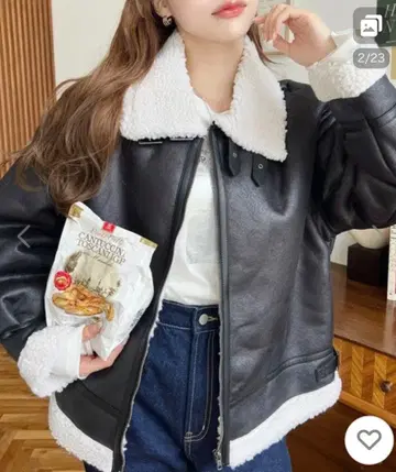 모먼트플러스 무스탕 코트 보아 자켓