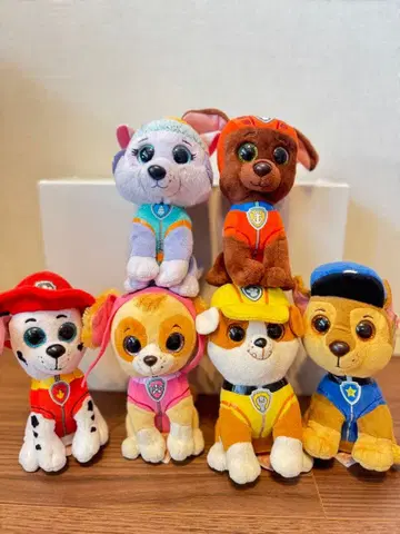 퍼피 구조대 봉제 인형 6개