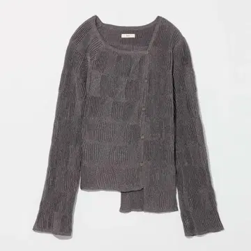 WAVE TUCK ASYMMETRY GLITTER CARDIGAN
