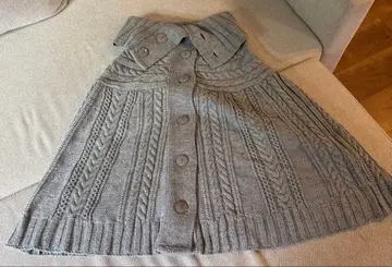 Reflect 케이블 니트 판초 그레이 사이즈 9