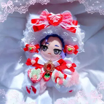 SD 인형 12cm 13cm 인형옷 옷 앉은 핑크 딸기