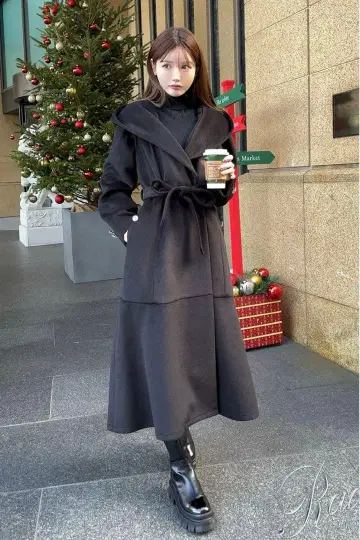 택 포함 미사용 새상품 rady 후드 부착 롱 코트