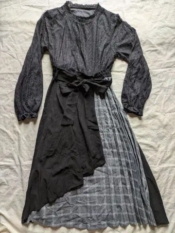 axe femme 비대칭 롱 원피스