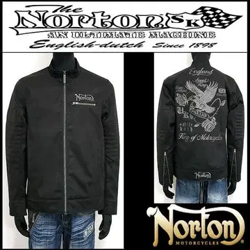 새상품 정품 Norton 페이크 스웨이드 싱글 라이더 자켓 블랙 L
