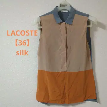 LACOSTE 슬리브리스 셔츠 36 실크