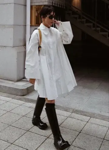 machatt 플리츠 셔츠 원피스