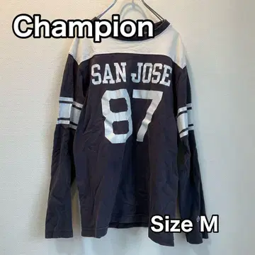 Champion SAN JOSE 87 긴팔 티셔츠 M 풋볼 셔츠