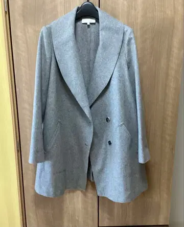 UNTITLED MTT 울 압축 미들 기장 A라인 코트 그레이 M