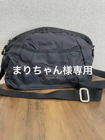 아네스베 나일론 숄더백 블랙