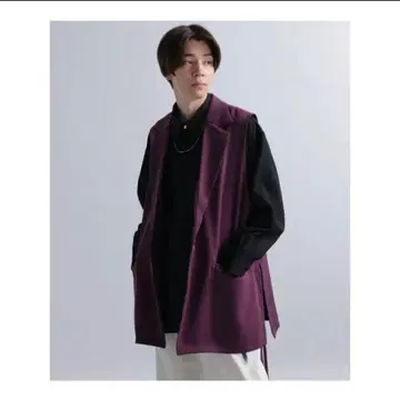 하레 TOROMI 슬릿 베스트 HARE 베스트 보라색 퍼플