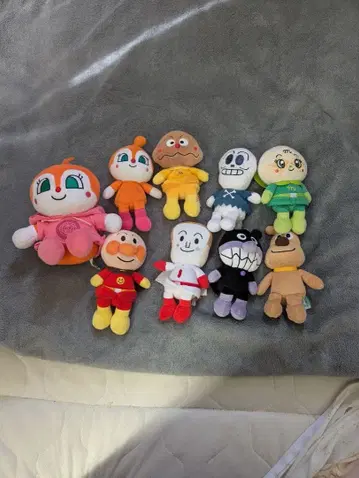 호빵맨 봉제 인형 세트 짤랑이 후드티