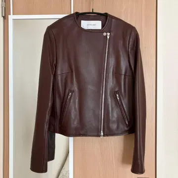 르쉘블루 LE CIEL BLUE 가죽 자켓 36 보르도 ANAYI