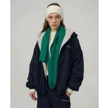 상태 The Barnnet 리버서블 블루종 플리스 후드티