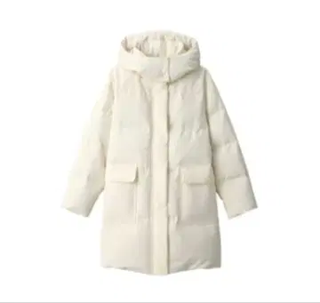 MUJI 발수 다운 코트 여성 XL 아이보리