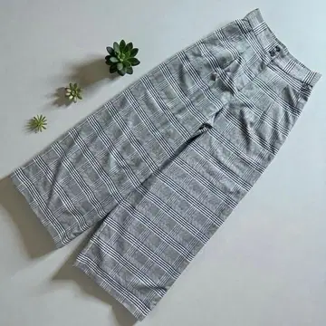 NATURAL BEAUTY BASIC 가렌 체크 와이드 팬츠 XS