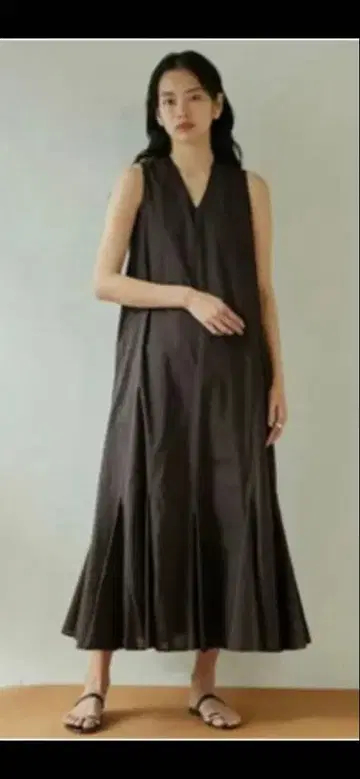 새상품급 마리하 여름의 달그림자 드레스 롱 원피스 다크 브라운 36