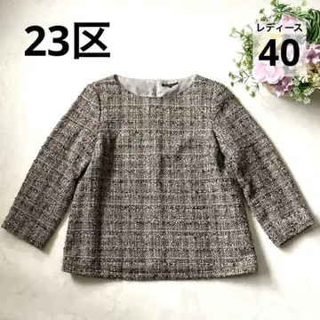 23구 트위드 상의 티셔츠 풀오버 여성용 40 가을 겨울