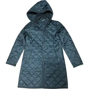 새상품급 라벤햄 퀼팅 자켓 롱 코트 후드 블랙 M