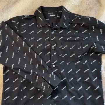 [ 가드맨 착용 ] XLARGE 블랙 올 패턴 긴팔 셔츠 M