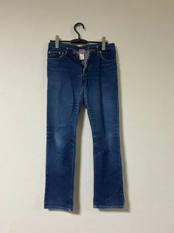 Xgirl 부츠컷 데님 다크 블루