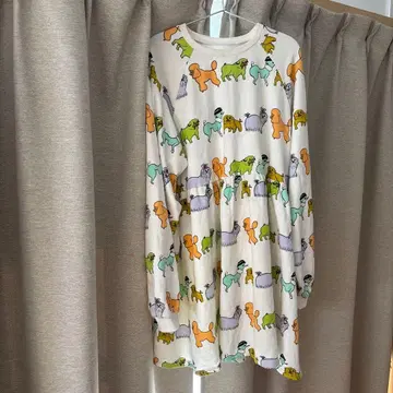 푸뉴즈 강아지 패턴 원피스 인기 4L