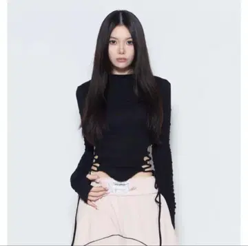 theredthread S split hem lace up tops