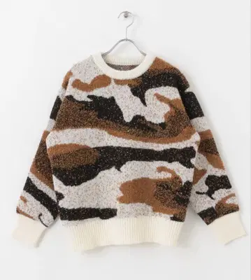 뉘앙스 패턴 라메 스웨터 센스 오브 플레이스 화이트 블랙 브라운