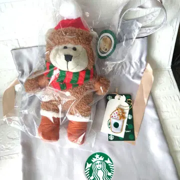 스벅 홀리데이 베어리스타 봉제 인형 참 토트백