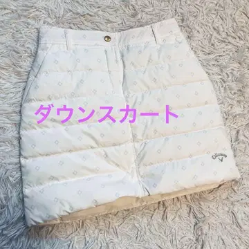 다운 스커트 Callaway 화이트 퀼팅 스커트