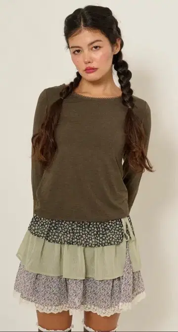 프릴 랩 레이어드 숏팬츠 TINA: JOJUN