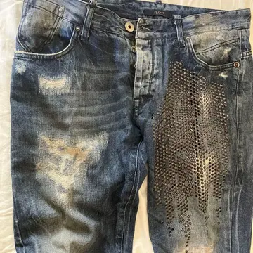 Bray Steve Alan 데미지 데님 슬림 핏 미사용 W36