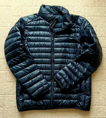 네이비 광택 울트라 라이트 다운 유니클로 기무라 타쿠야