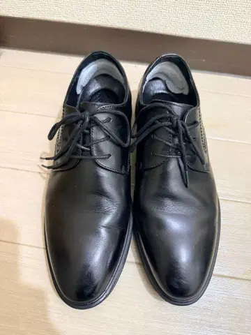 블랙 가죽 드레스 슈즈 레이스업