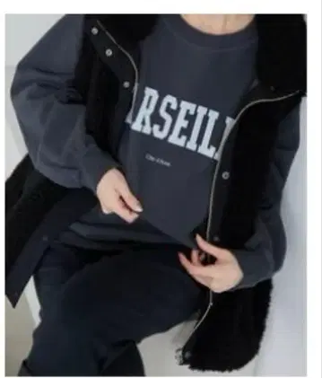 SLOBE IENA MARSEILLI 로고 맨투맨 그레이