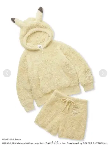 포켓몬 피카츄 후드 부착 룸웨어 젤라또피케