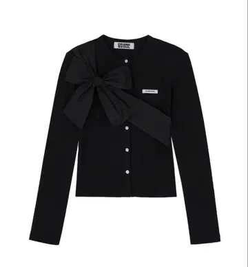 CRANK SEOUL 리본 블랙 긴팔 가디건