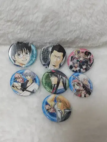 은혼 원작 미니 캔뱃지 세트 7개 점프 페스타 2014 한정판